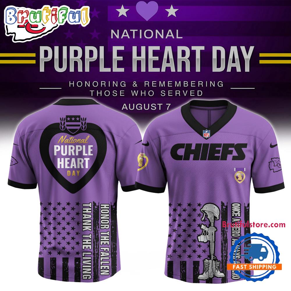 NFL Kansas City Chiefs Purple Heart Day Limited Edition Football Jersey