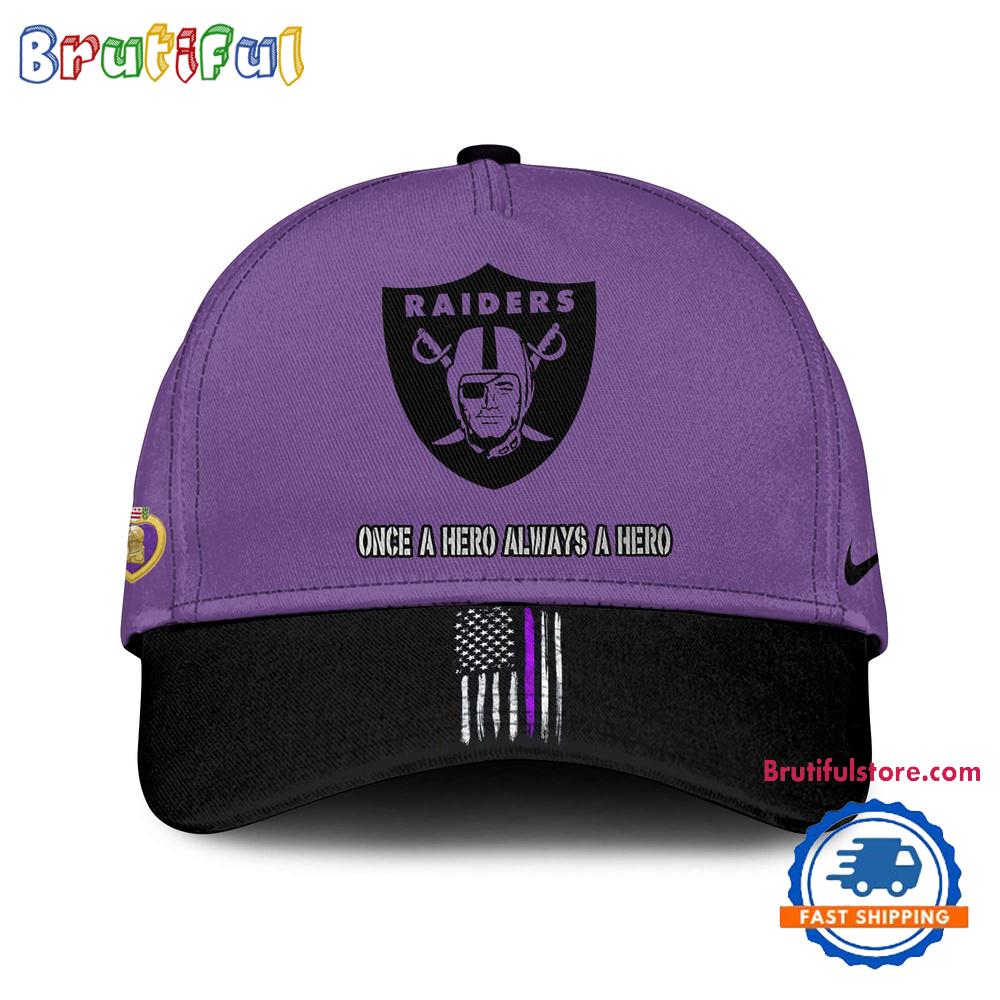 NFL Las Vegas Raiders Purple Heart Day Limited Edition Baseball Cap