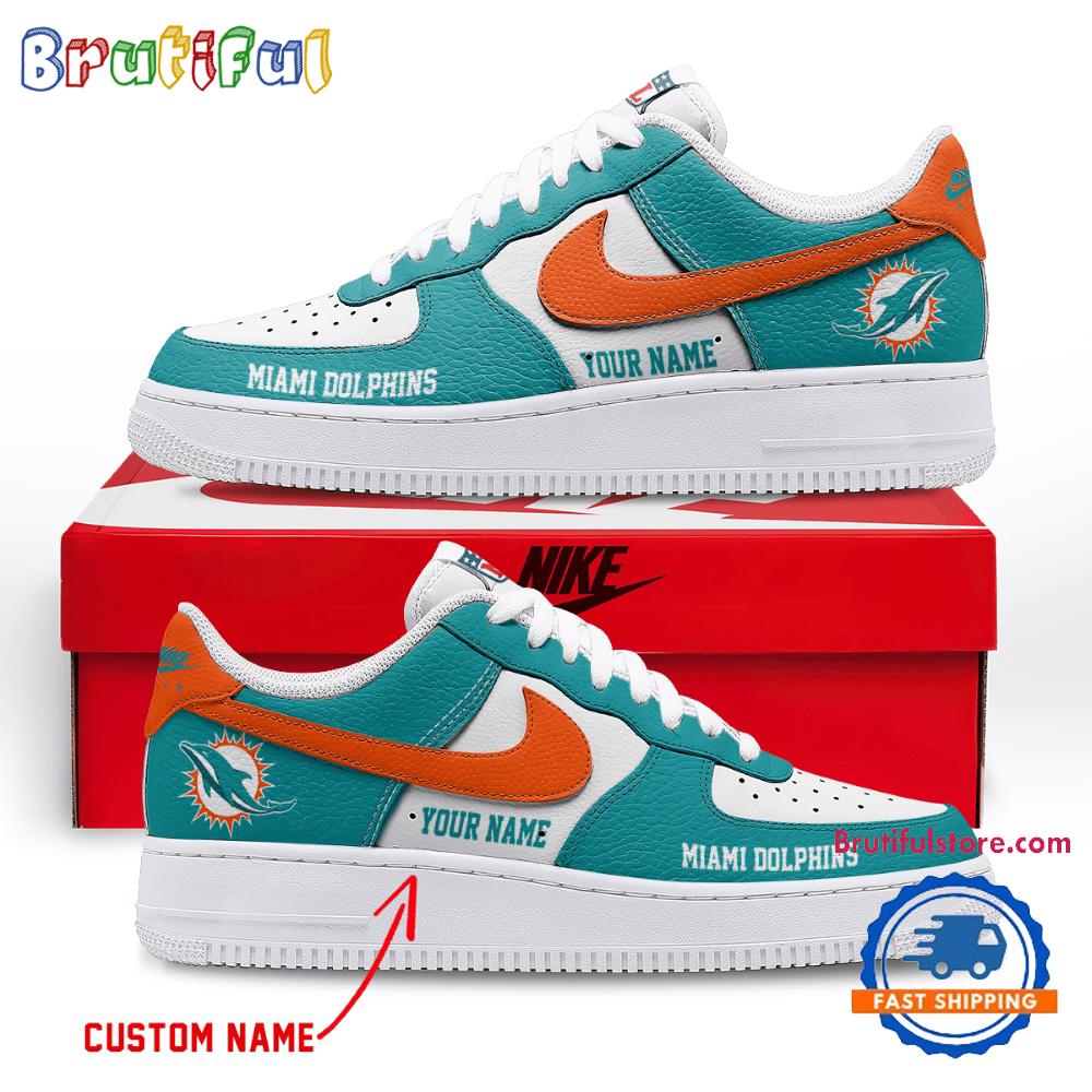 NFL Miami Dolphins Limited Edition Personalized Air Force 1 Shoes Sneaker