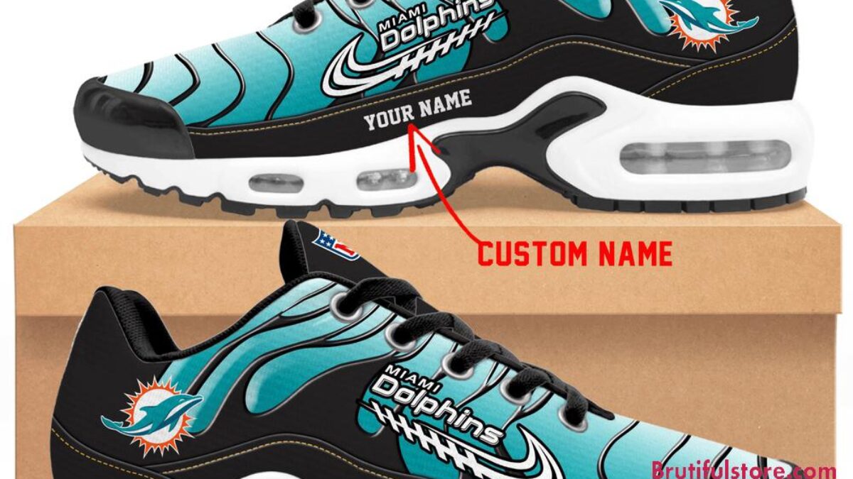 Nike Alfamenace Miami Dolphins スパイク33cm NFL Miami Dolphins Personalized Limited Edition Air Max Plus Shoes