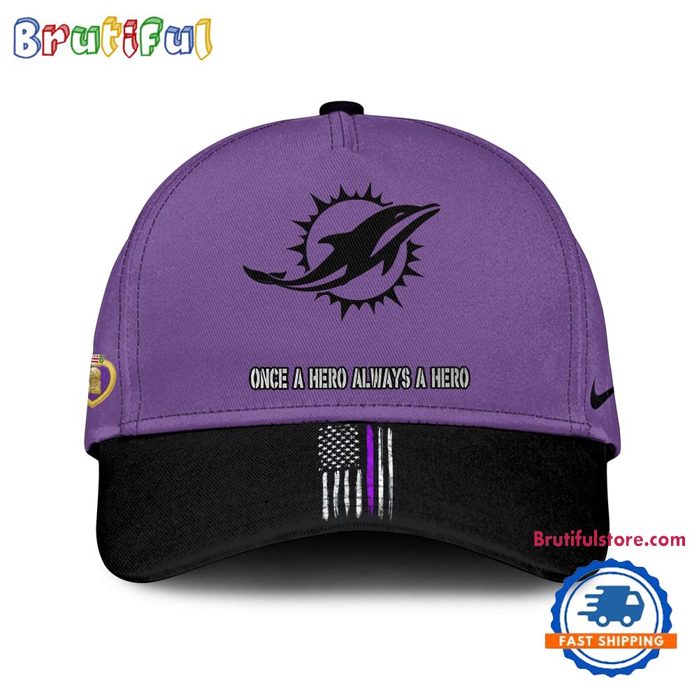 NFL Miami Dolphins Purple Heart Day Limited Edition Baseball Cap