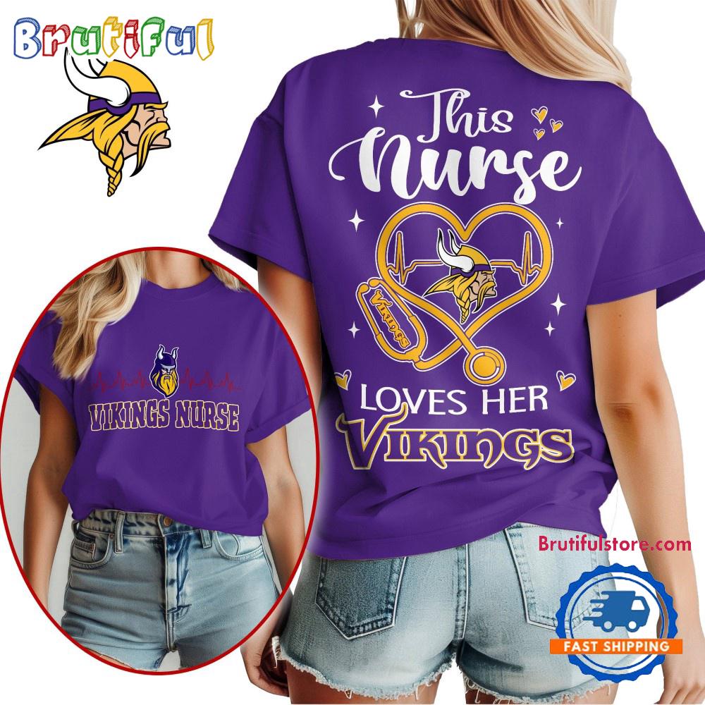 NFL Minnesota Vikings Nurse Appreciation Month Limited Edition Vintage T Shirt