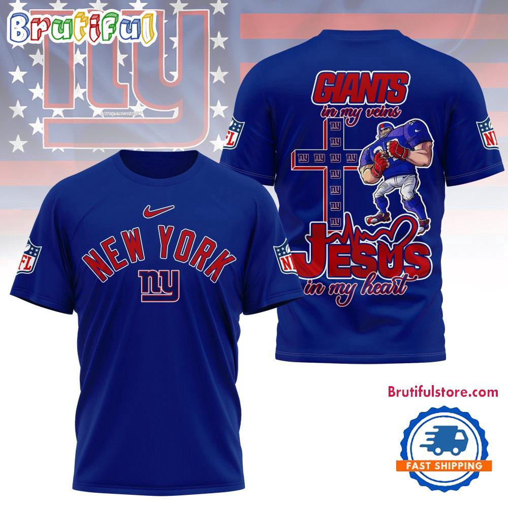 NFL New York Giants Football And Jesus 3D Shirt
