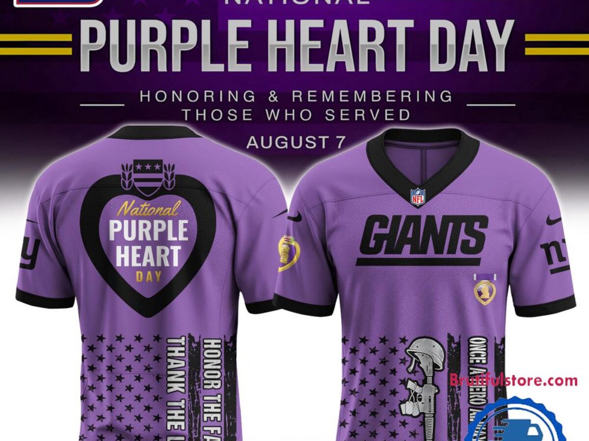 NFL New York Giants Purple Heart Day Limited Edition Football Jersey