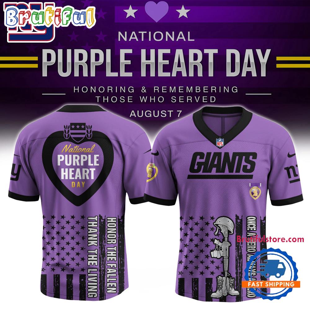 NFL New York Giants Purple Heart Day Limited Edition Football Jersey