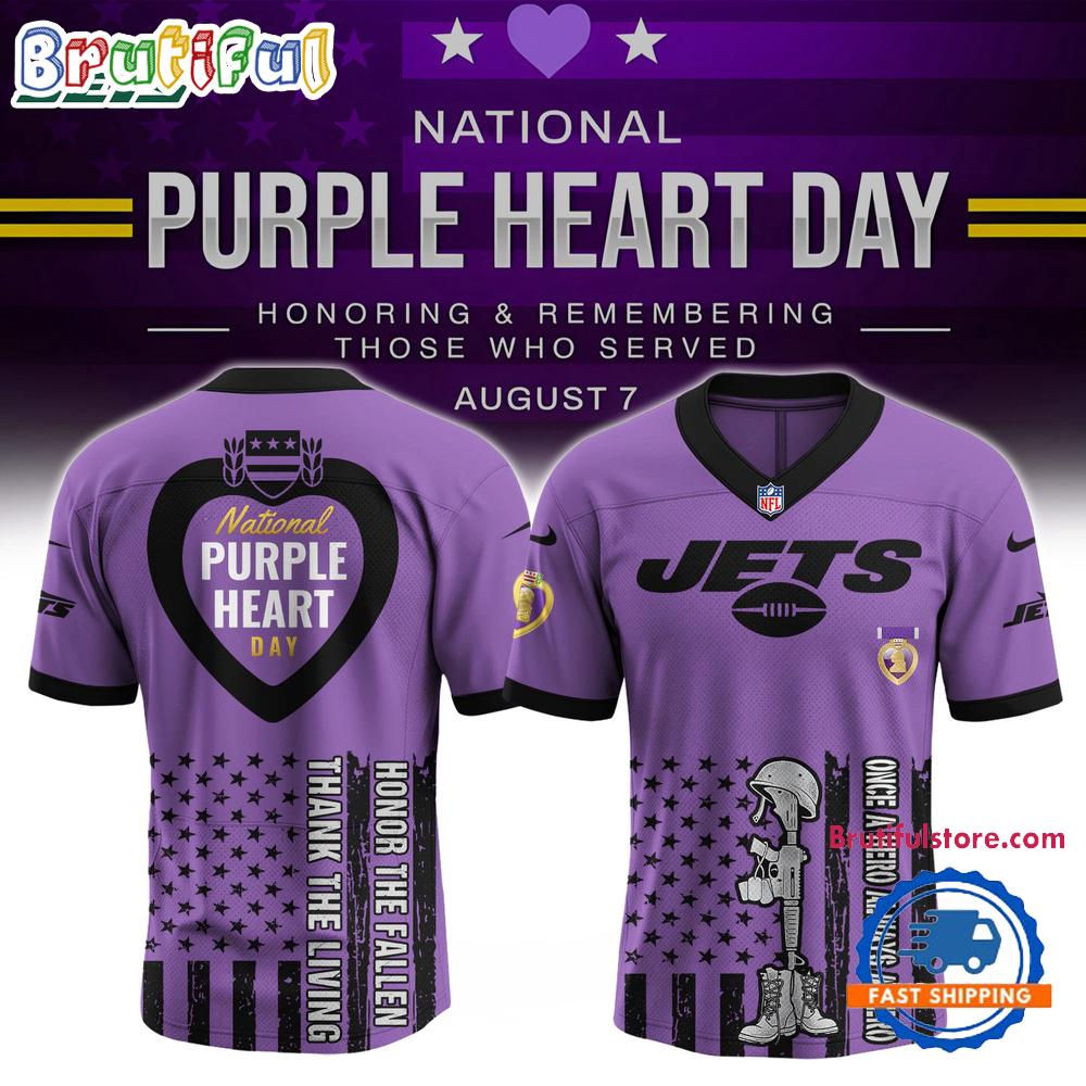 NFL New York Jets Purple Heart Day Limited Edition Football Jersey