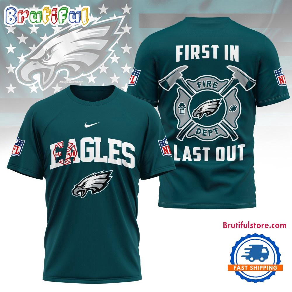 NFL Philadelphia Eagles Football Team Fire Dept Design T Shirt