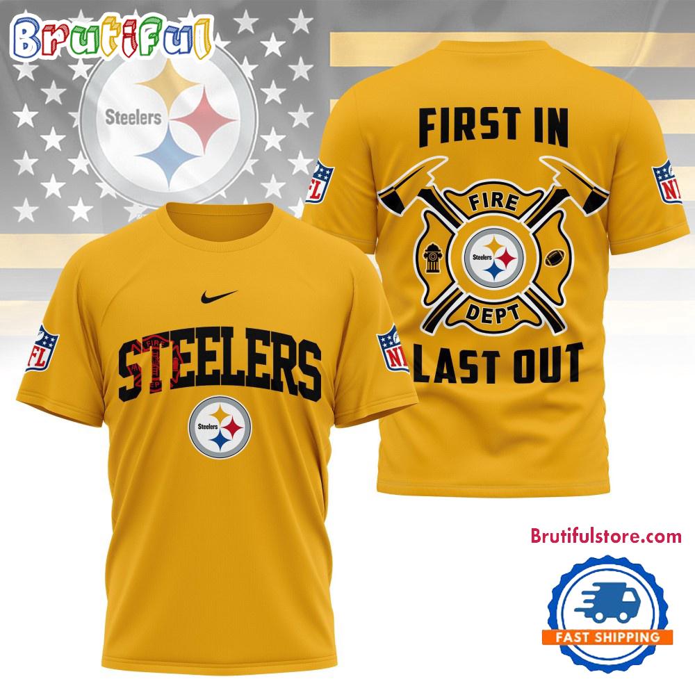 NFL Pittsburgh Steelers Football Team Fire Dept Design T Shirt