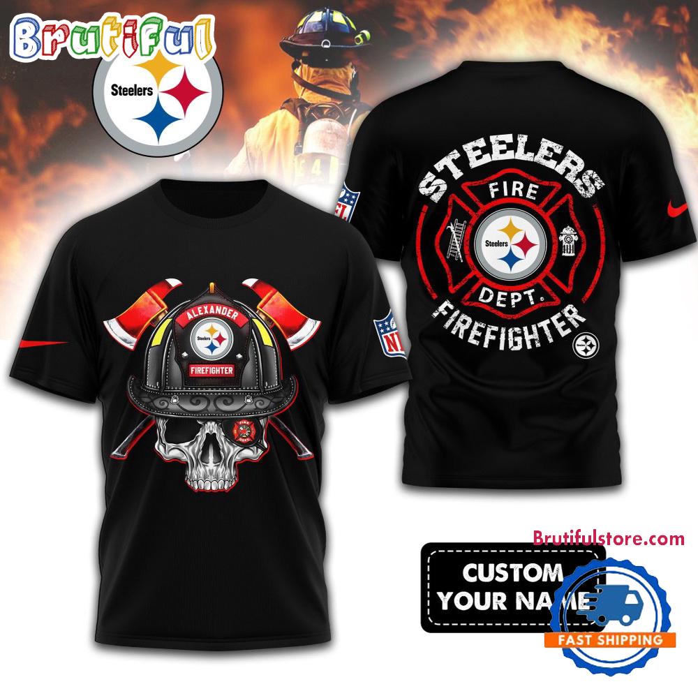 NFL Pittsburgh Steelers Football Team Fire Fighter Unisex 3D Shirt