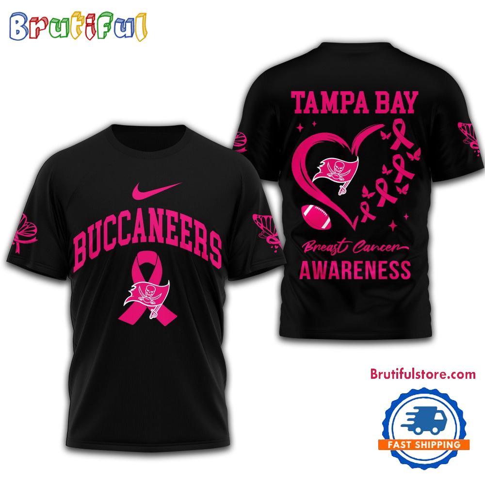 NFL Tampa Bay Buccaneers Football 2025 New Design Breast Cancer Awareness 3D Shirt