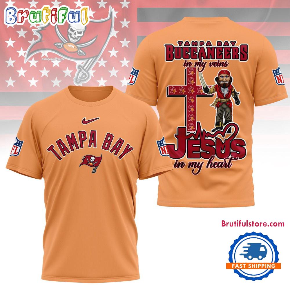 NFL Tampa Bay Buccaneers Football And Jesus 3D Shirt