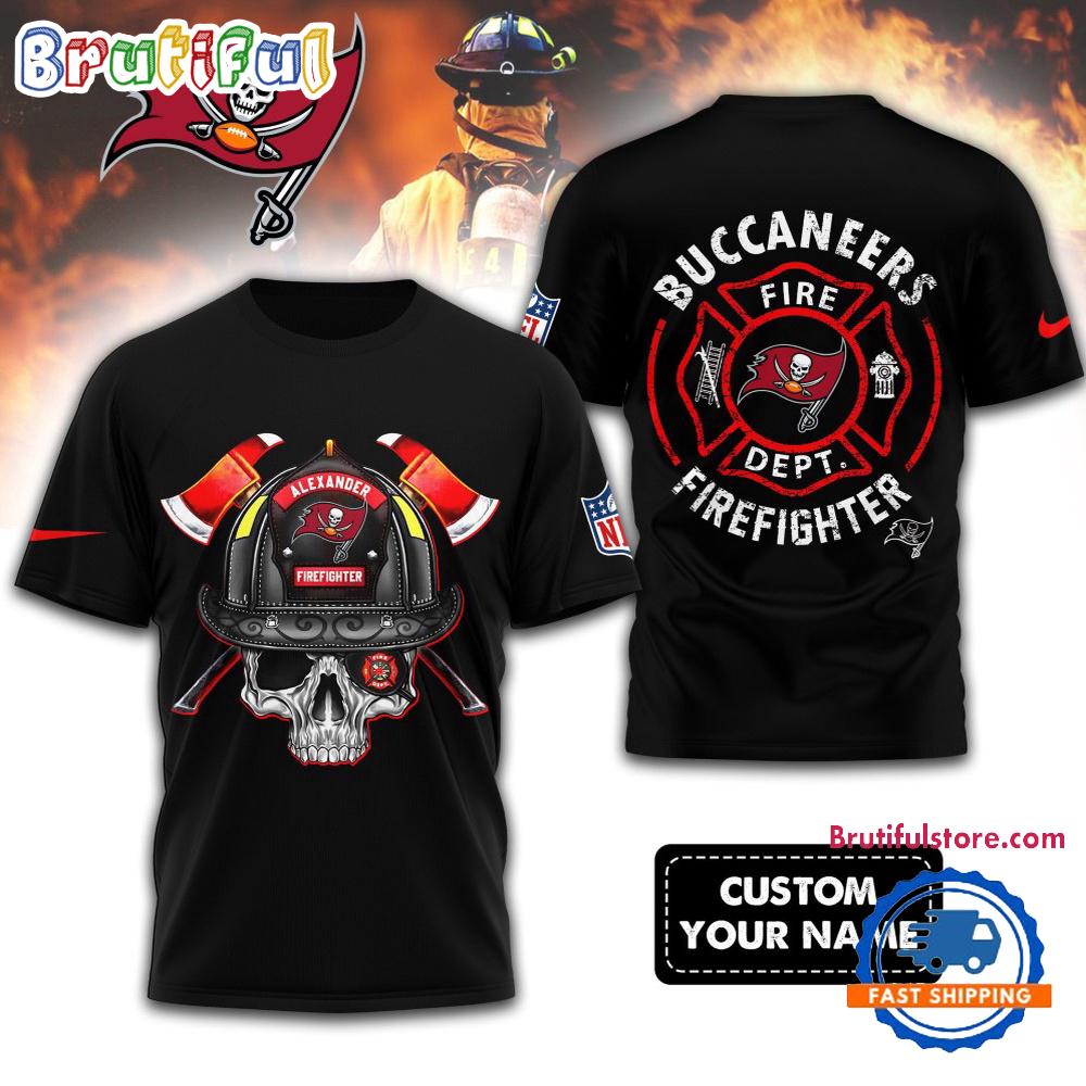 NFL Tampa Bay Buccaneers Football Team Fire Fighter Unisex 3D Shirt