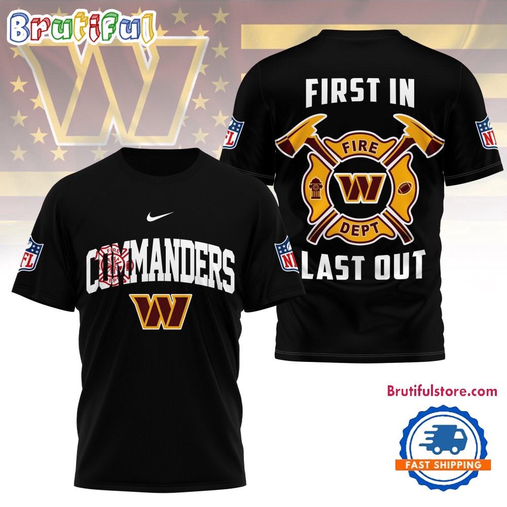 NFL Washington Commanders Football Team Fire Dept Design T Shirt