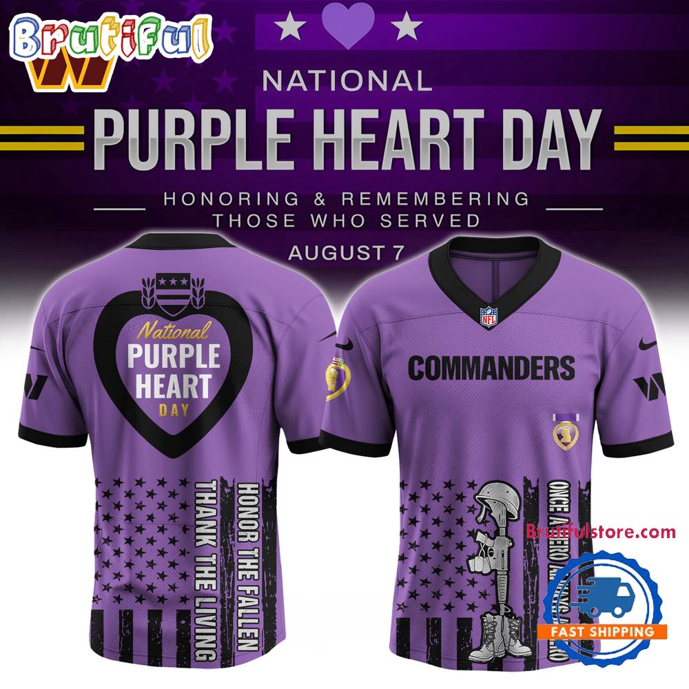 NFL Washington Commanders Purple Heart Day Limited Edition Football Jersey