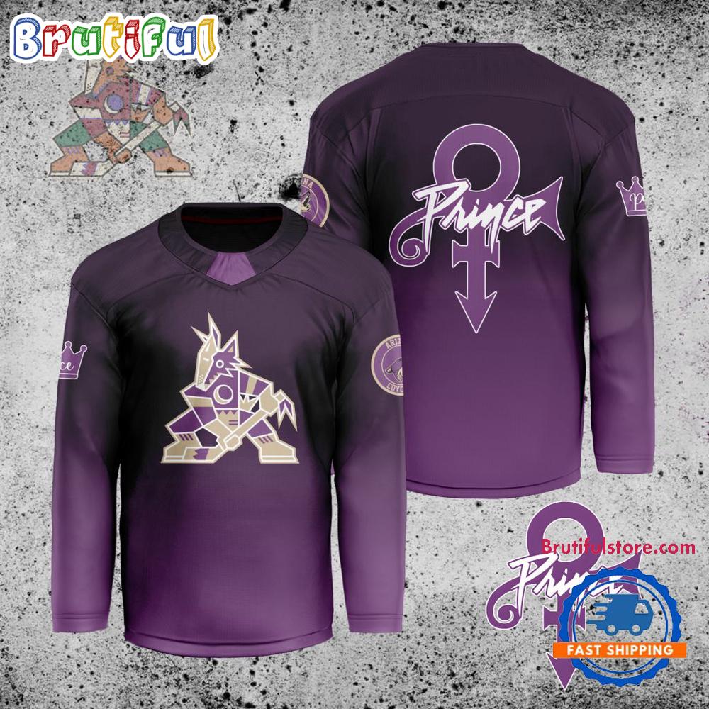 NHL Arizona Coyotes Personalized Prince Night Hockey Jersey