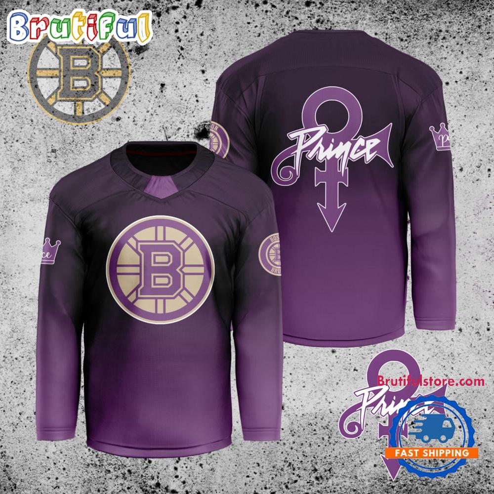 NHL Boston Bruins Personalized Prince Night Hockey Jersey