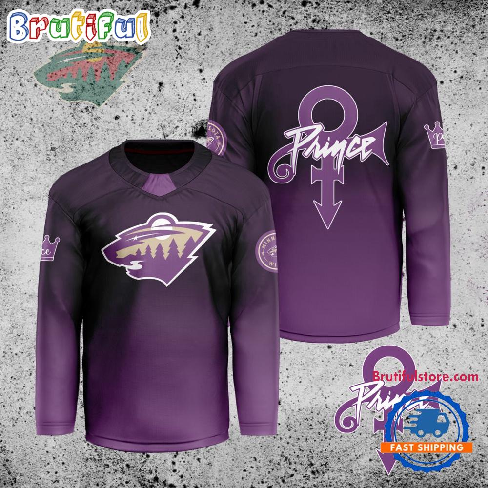 NHL Minnesota Wild Personalized Prince Night Hockey Jersey
