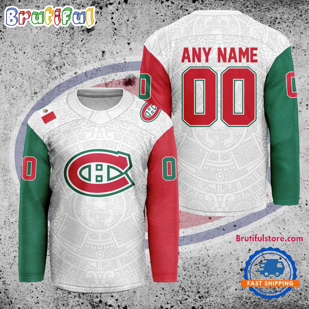 NHL Montreal Canadiens Personalized Mexican Heritage Hockey Jersey