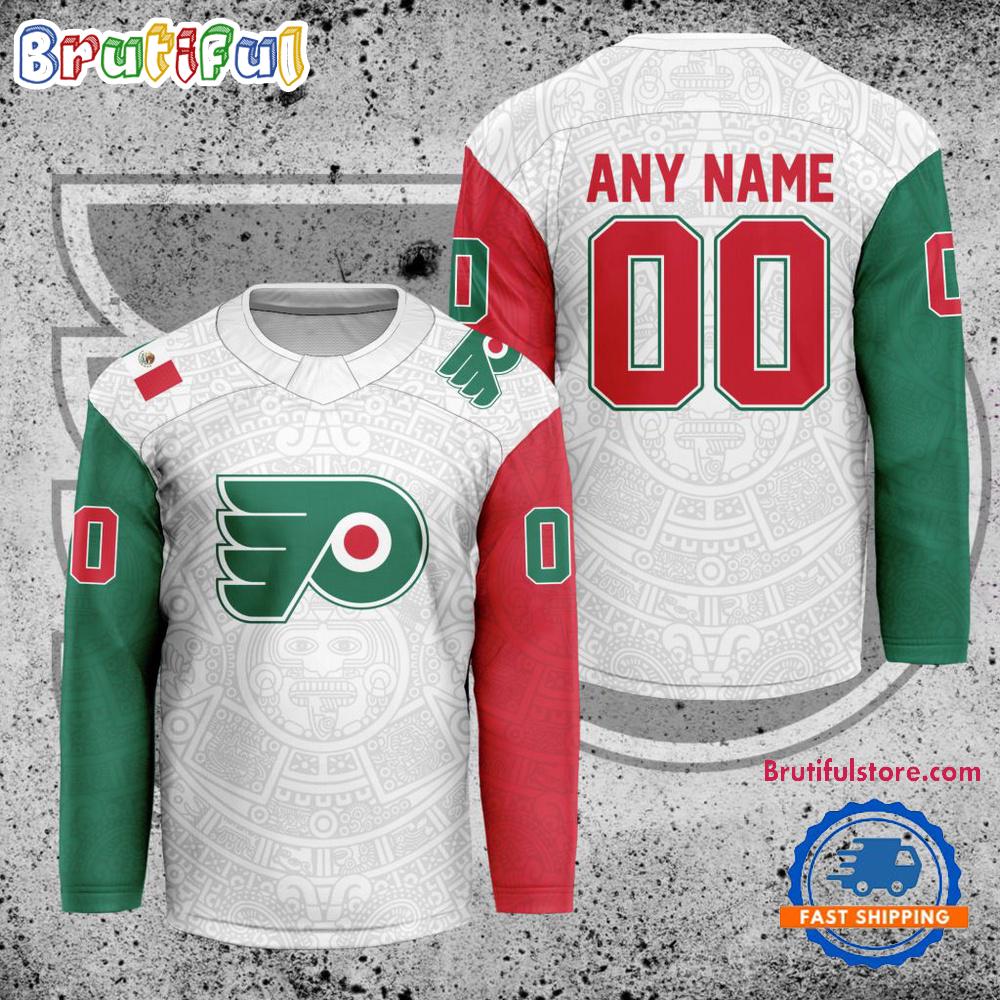 NHL Philadelphia Flyers Personalized Mexican Heritage Hockey Jersey