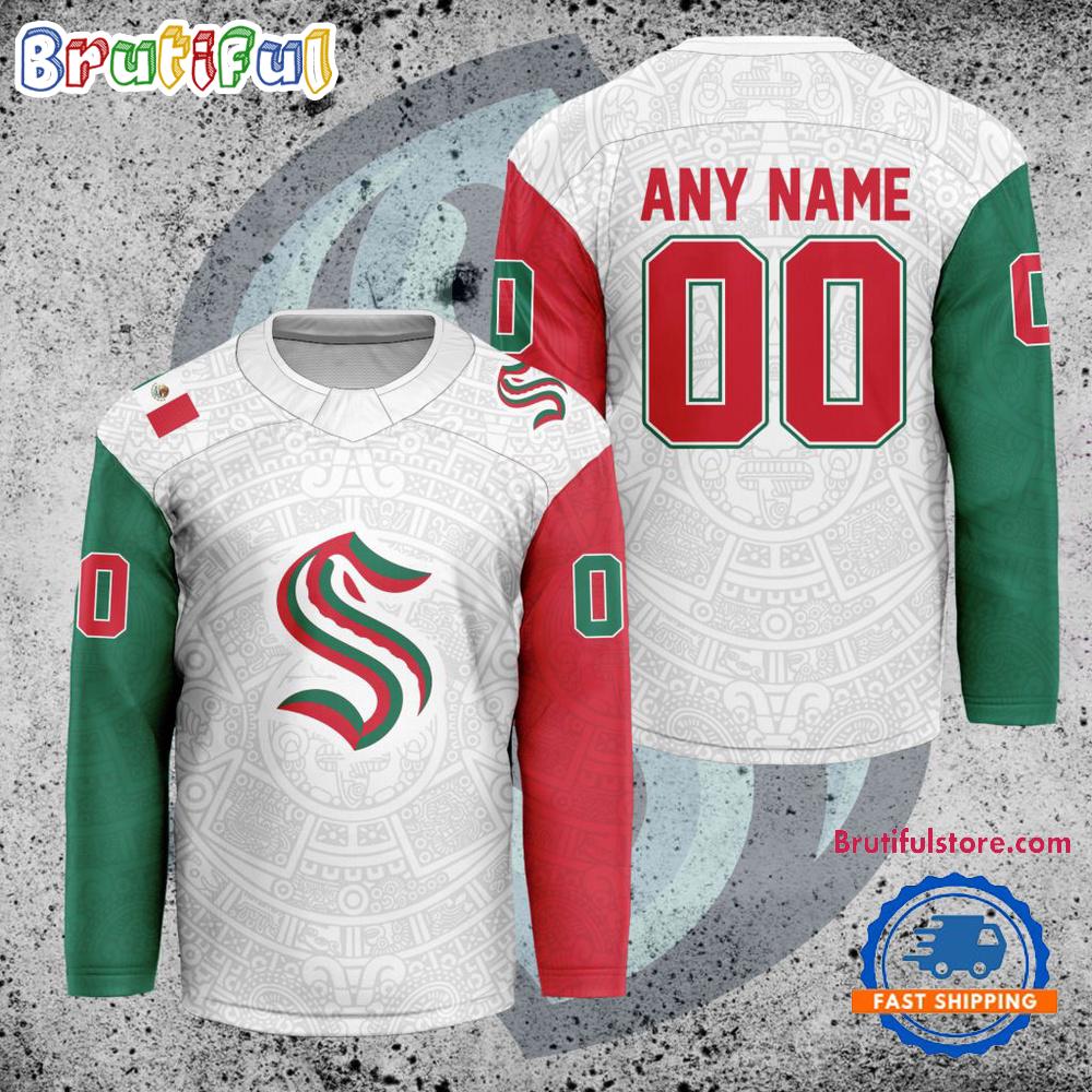 NHL Seattle Kraken Personalized Mexican Heritage Hockey Jersey