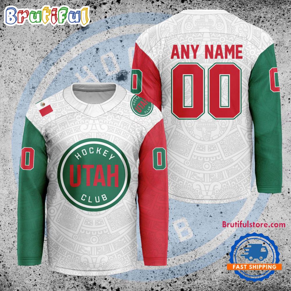 NHL Utah Hockey Club Personalized Mexican Heritage Hockey Jersey