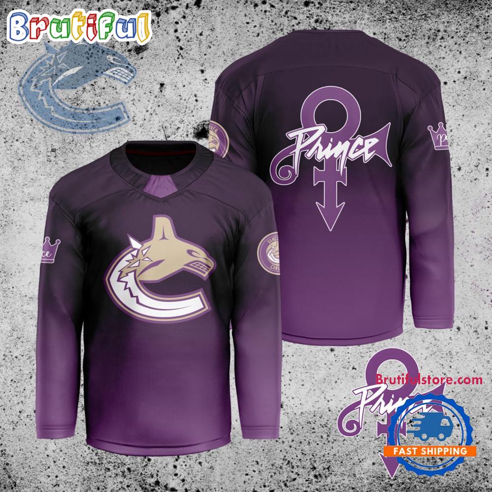 NHL Vancouver Canucks Personalized Prince Night Hockey Jersey