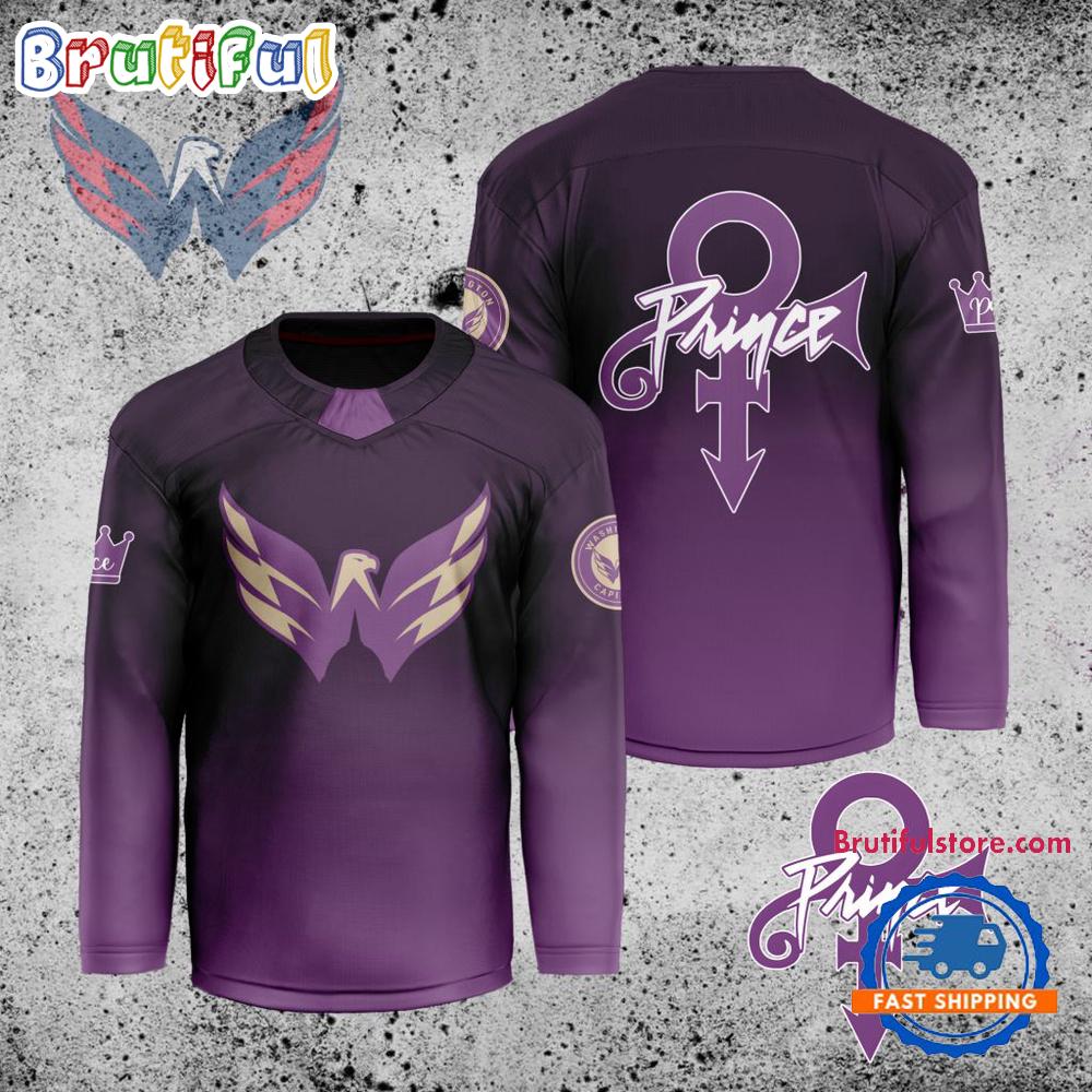 NHL Washington Capitals Personalized Prince Night Hockey Jersey