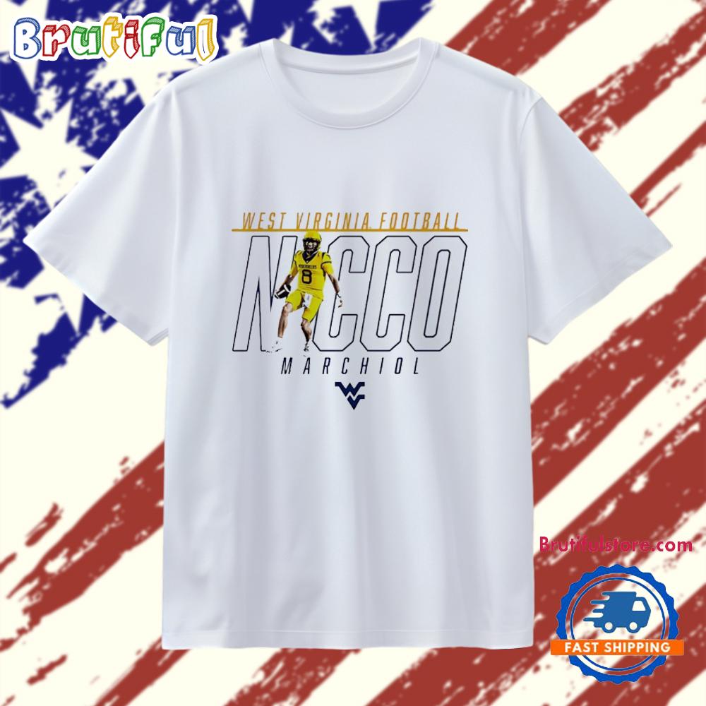 Nicco Marchiol West Virginia Mountaineers Portrait T Shirt
