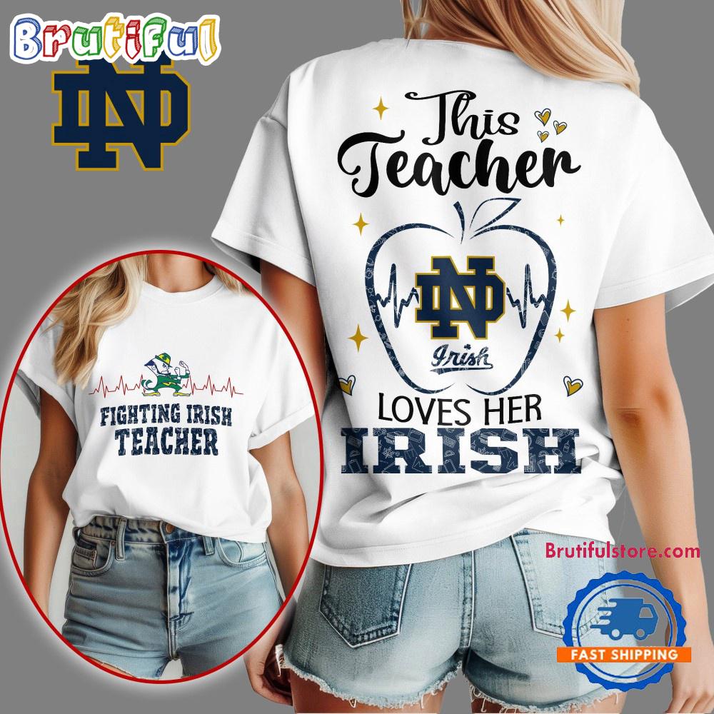 Notre Dame Fighting Irish Teacher Appreciation Month Vintage T Shirt