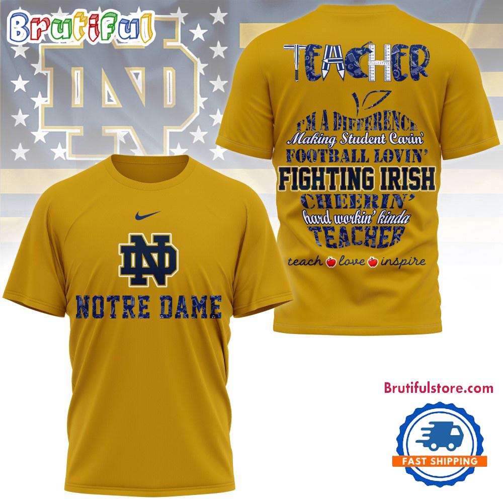 Notre Dame Fighting Irish Teacher Pride 2025 Unisex 3D Shirt