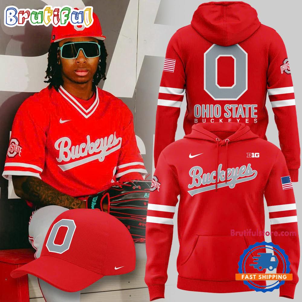 Ohio State Buckeyes New Scarlet Uniform 2025 Hoodie