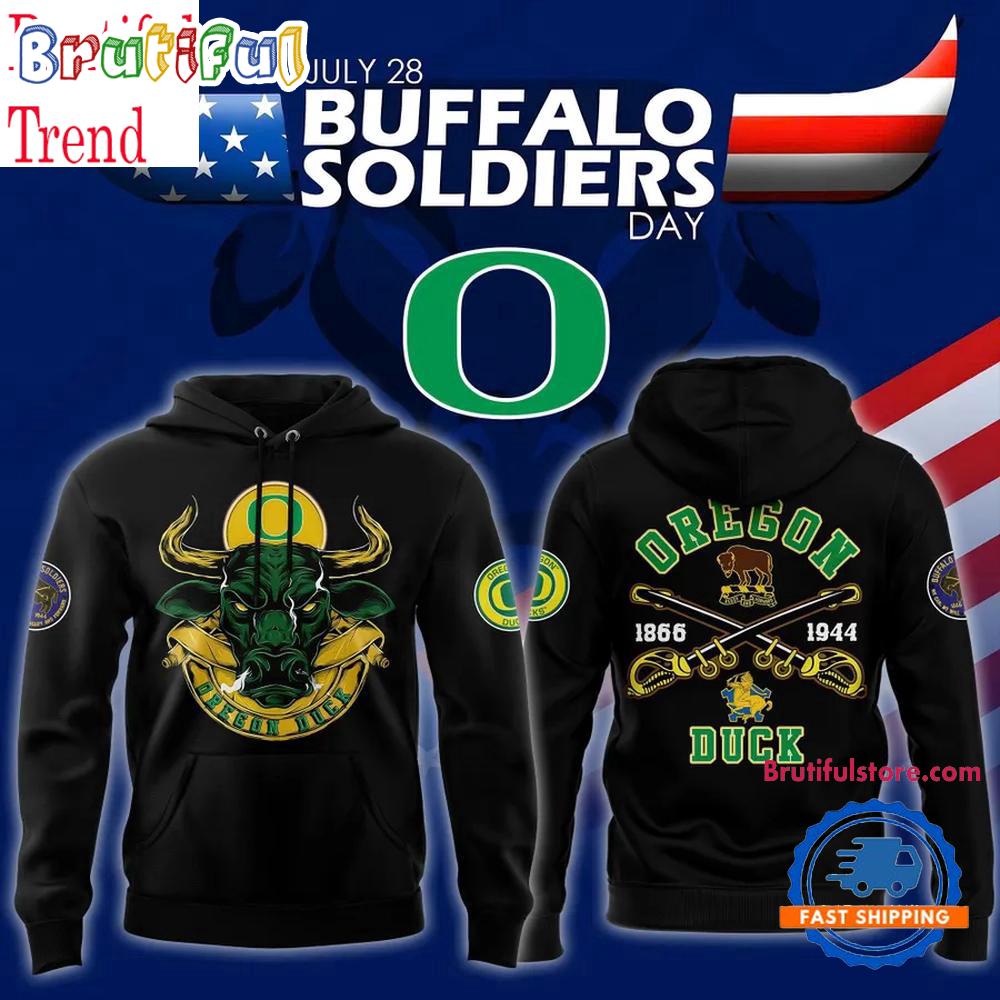 Oregon Ducks 2025 Buffalo Soldiers Day Hoodie Shirt