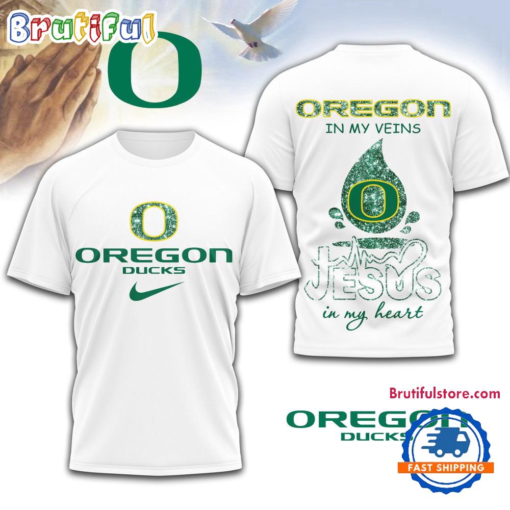 Oregon Ducks In My Heart Unissex 3D Shirt