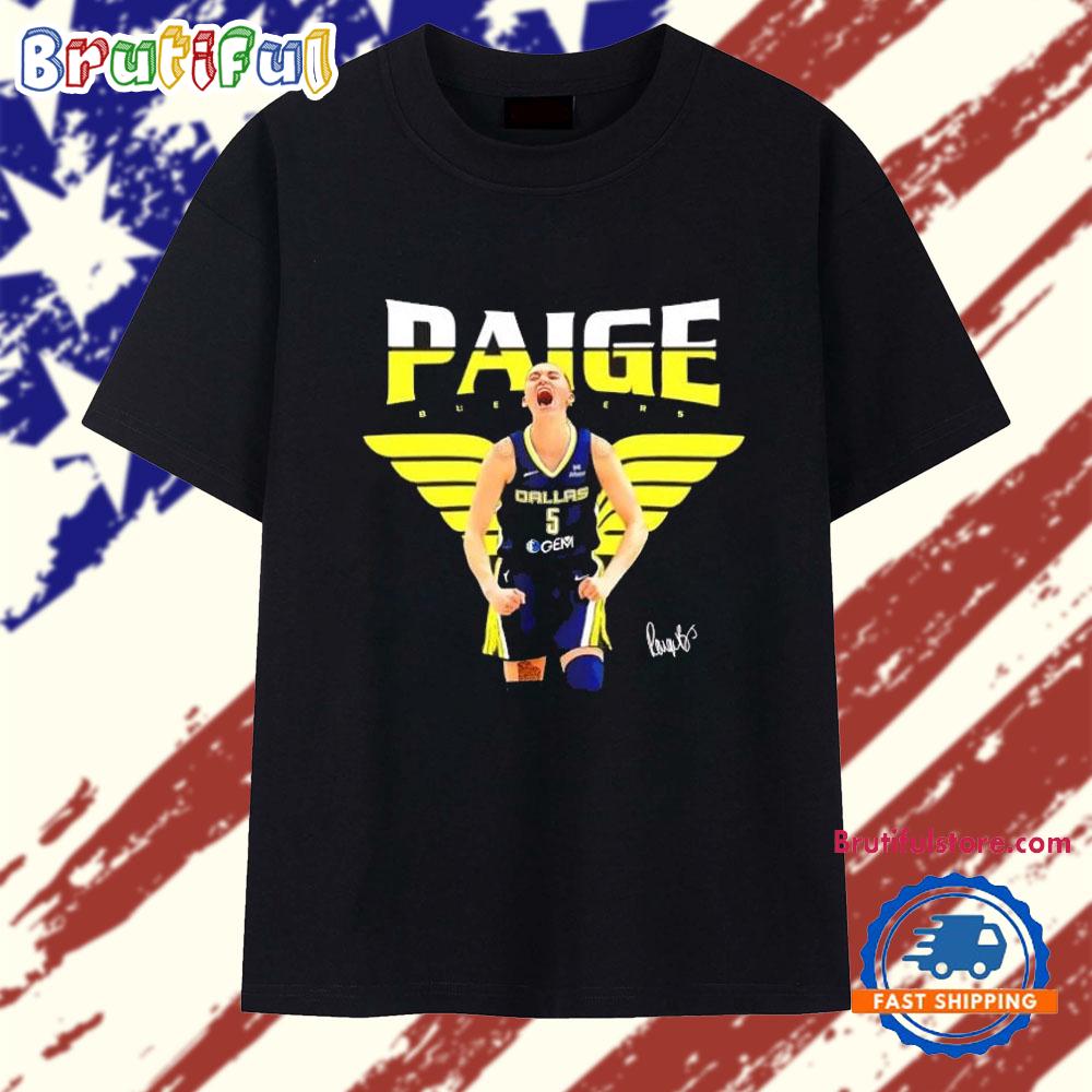 Paige Bueckers scream signature Dallas Wings T Shirt