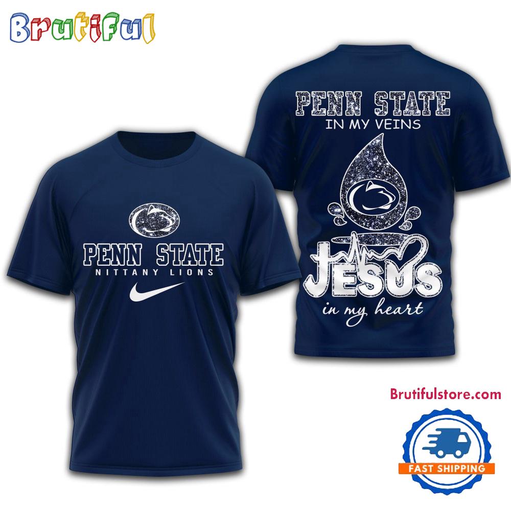 Penn State Nittany Lions Jesus In My Heart All Over Print Shirt