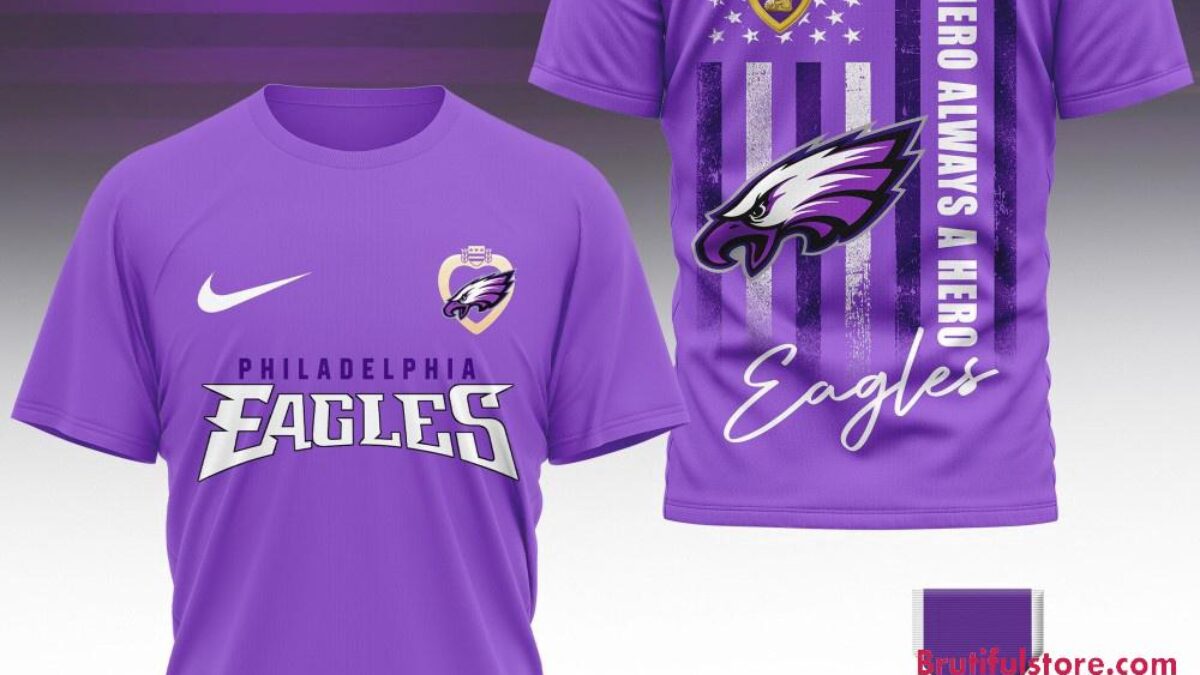 Philadelphia Eagles National Purple Heart Day Limited Edition 3D Shirt