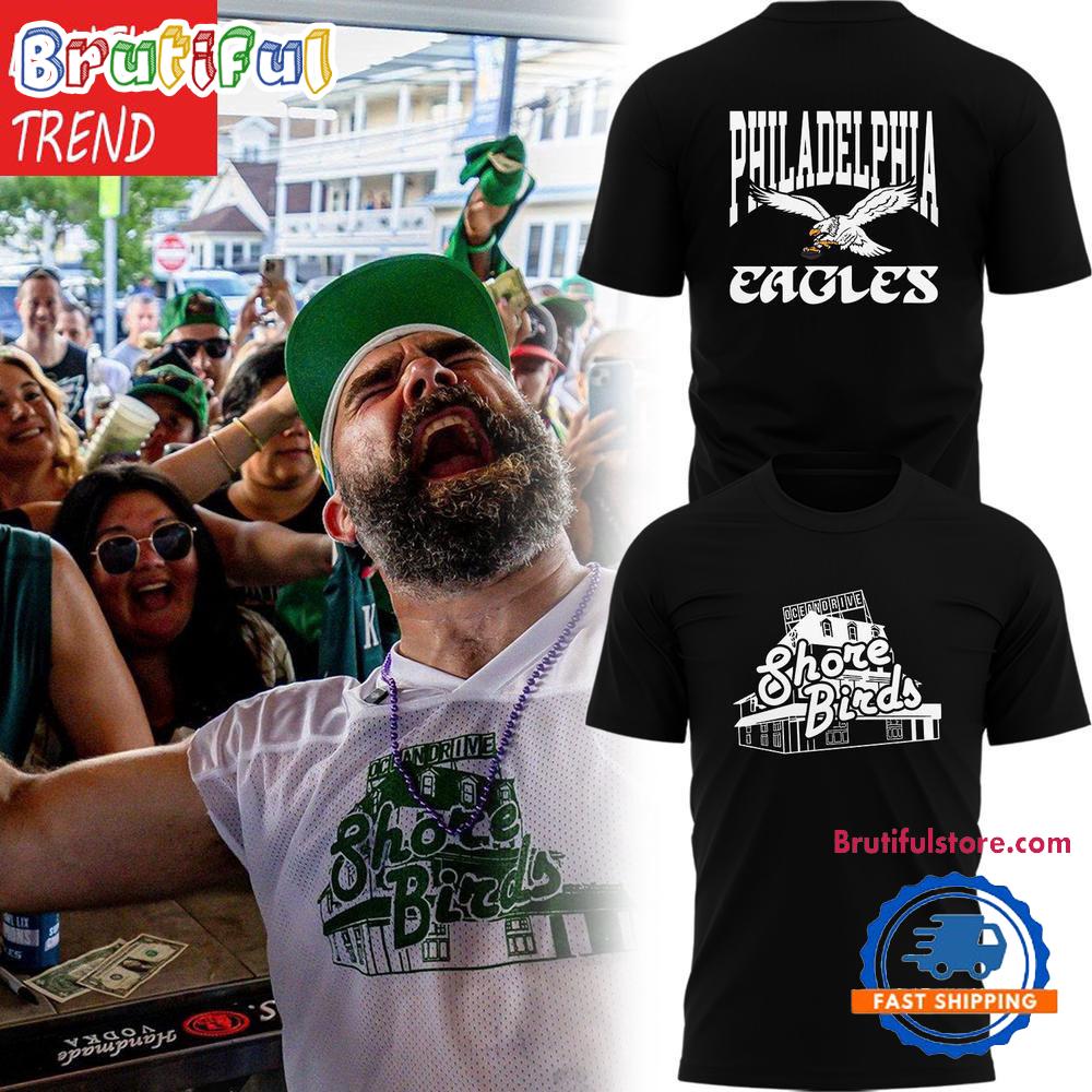 Philadelphia Eagles Shore Birds 2025 Limited Edition Black T Shirt