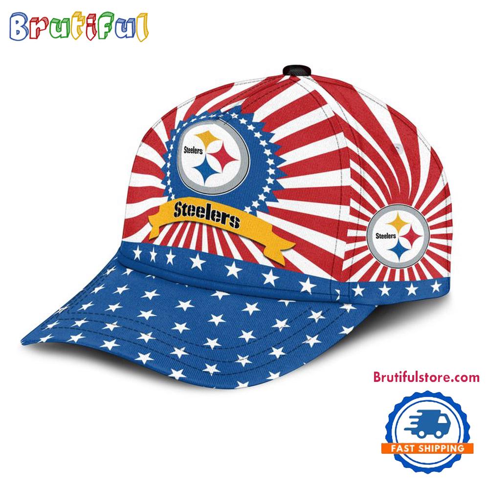 Pittsburgh Steelers American Flag Pattern Independence Day Baseball Cap
