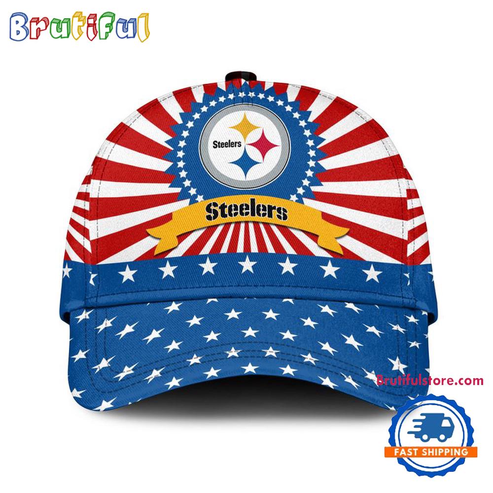 Pittsburgh Steelers American Flag Pattern Independence Day Baseball Cap