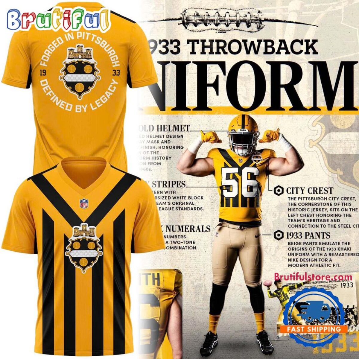 ★値下げ★新品未使用★Pittsburgh Steelers ユニフォームXL pittsburgh-steelers-new-steel-
