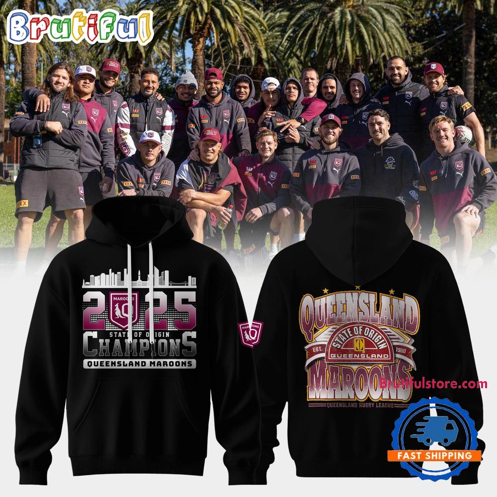 Queensland Maroons Champions No Luck Just Legacy 2025 3D Hoodie