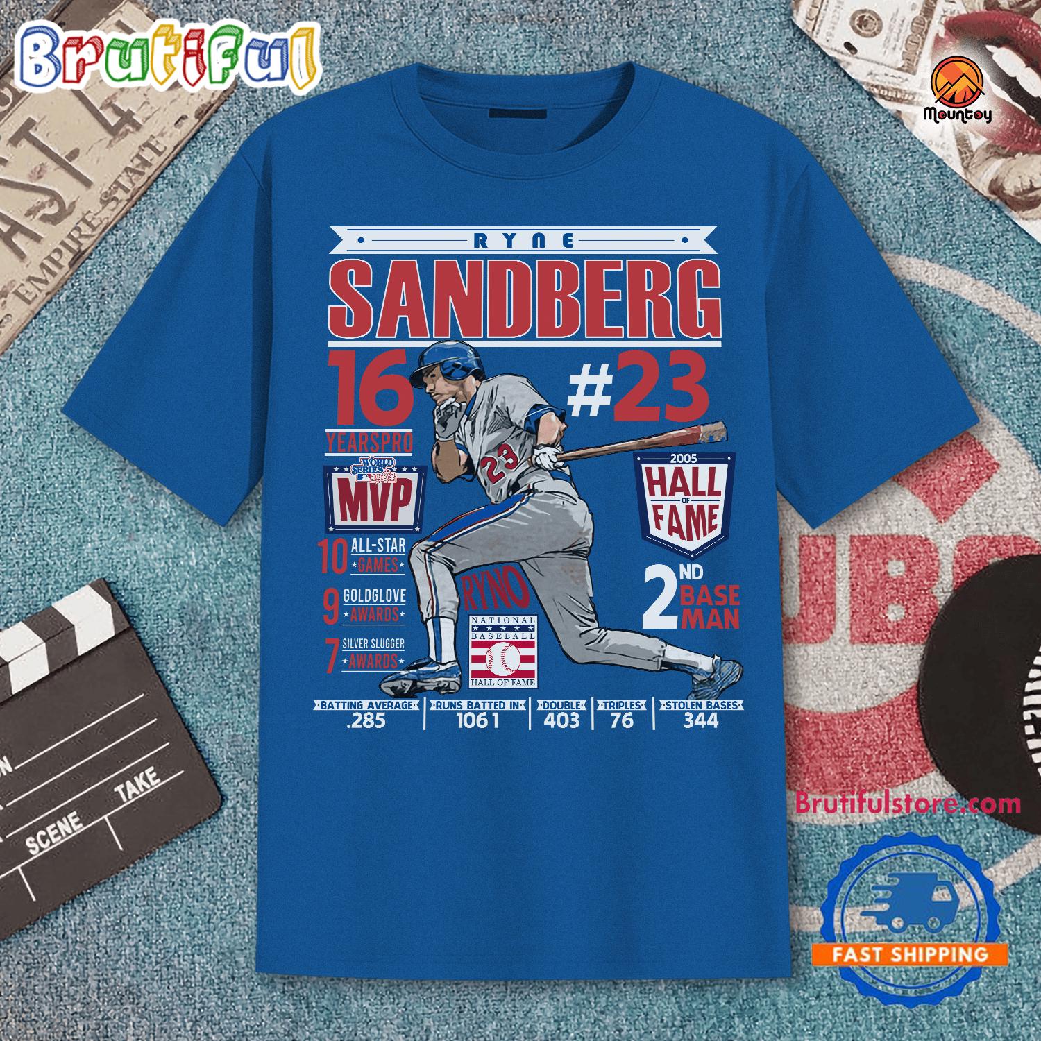Ryne Sandberg Ryno Hall Of Fame Shirts