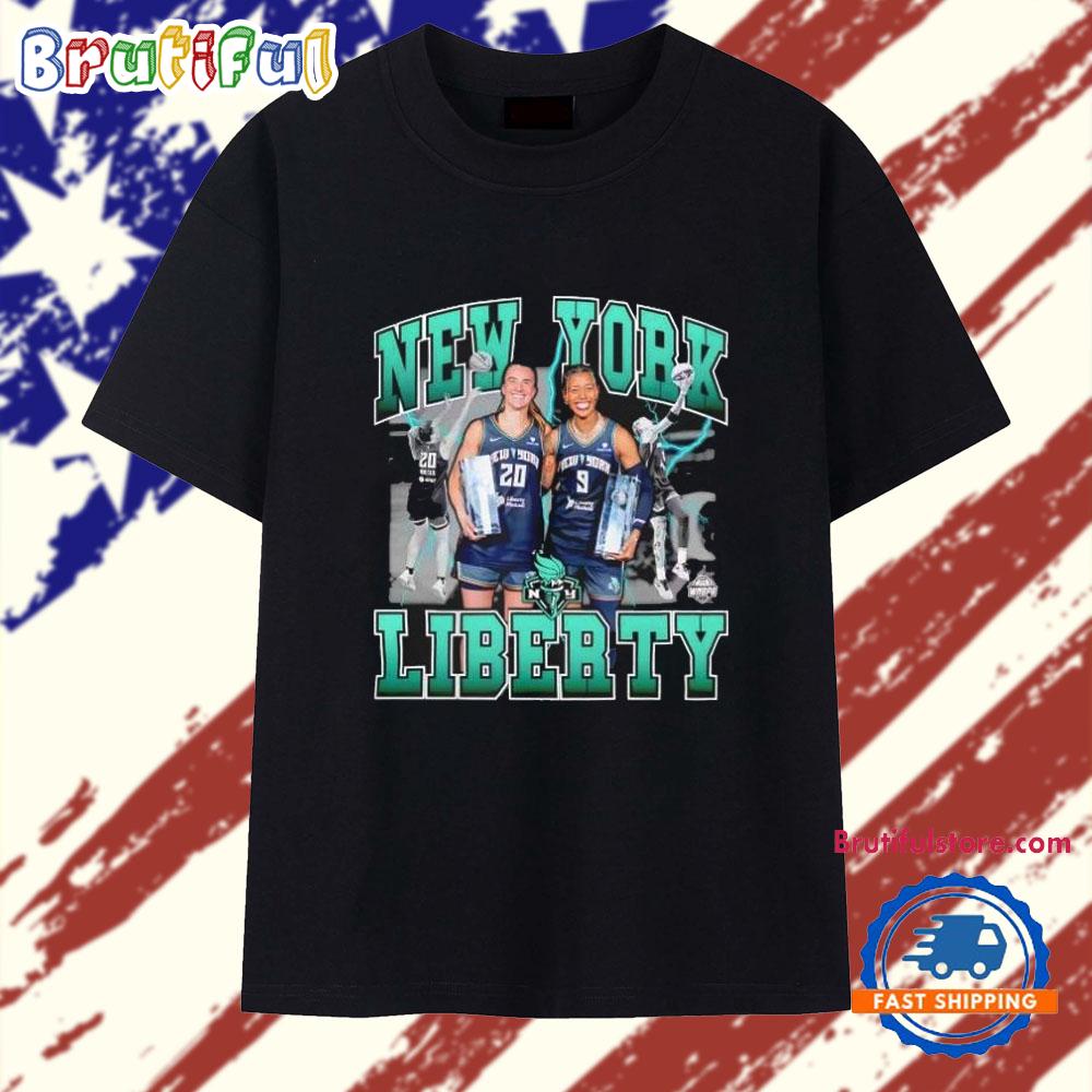 Sabrina Ionescu and Natasha Cloud 2025 WNBA All-Star T Shirt