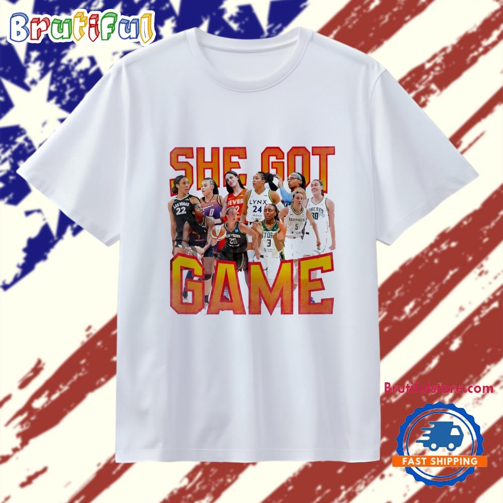 She got Game 2025 WNBA All Star Player T Shirt