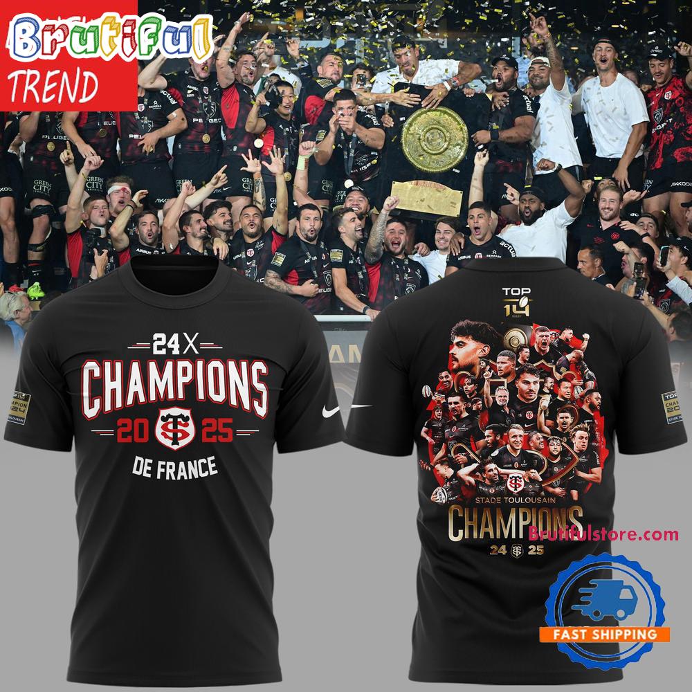 Stade Toulousain TOP 14 Rugby 2025 Champions Limited Edition Unisex 3D Shirt
