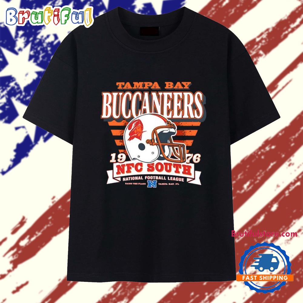 Tampa Bay Buccaneers 1976 NFC South Helmet Stripe Splash T Shirt