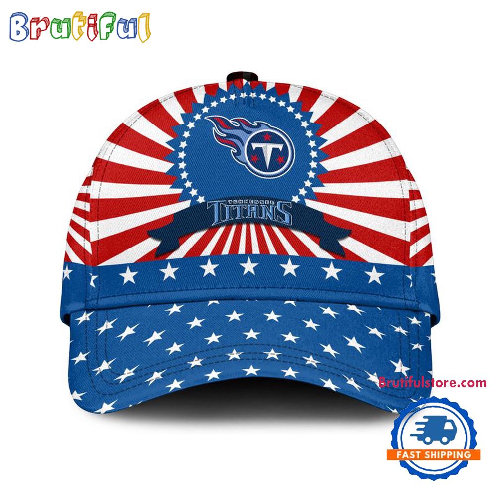 Tennessee Titans American Flag Pattern Independence Day Baseball Cap