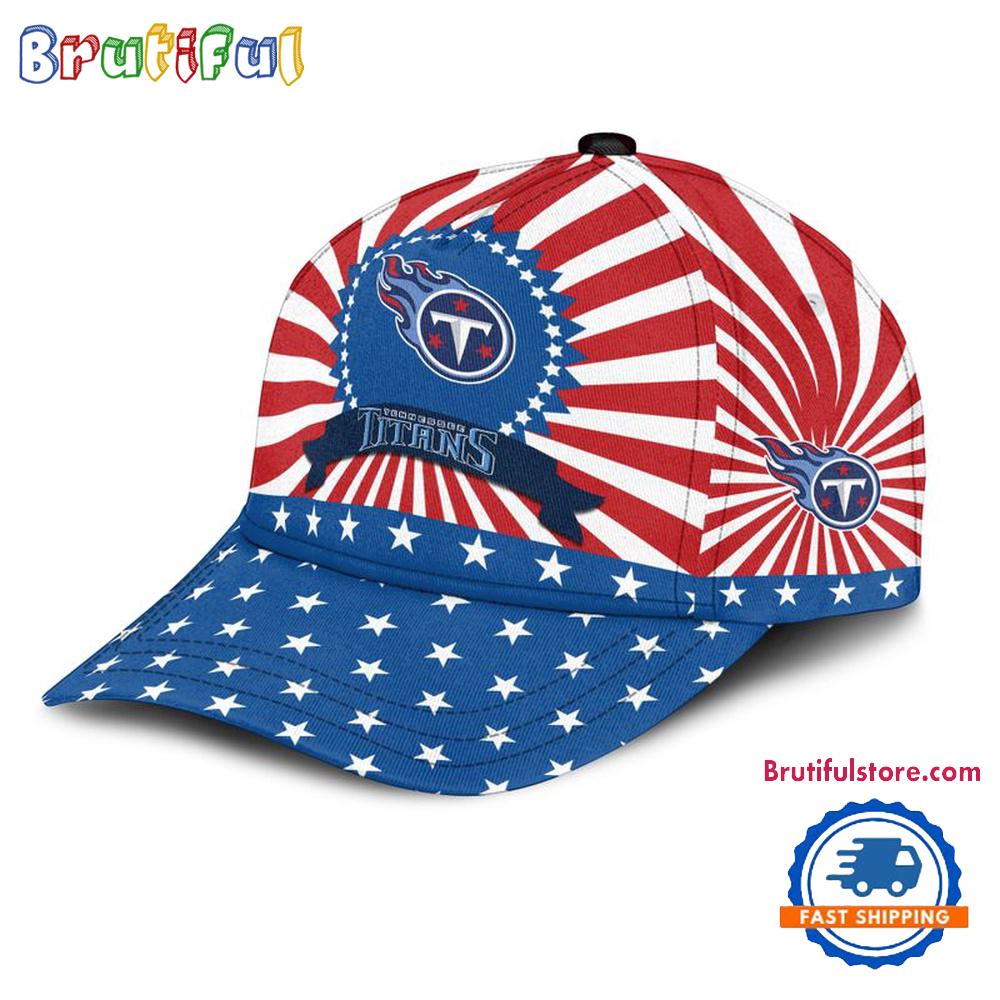 Tennessee Titans American Flag Pattern Independence Day Baseball Cap