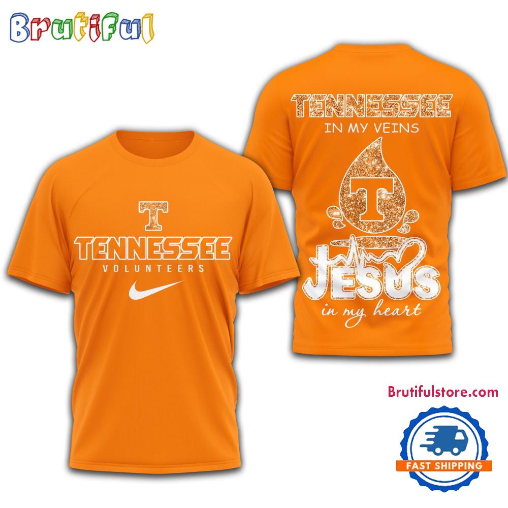 Tennessee Volunteers Jesus In My Heart All Over Print Shirt