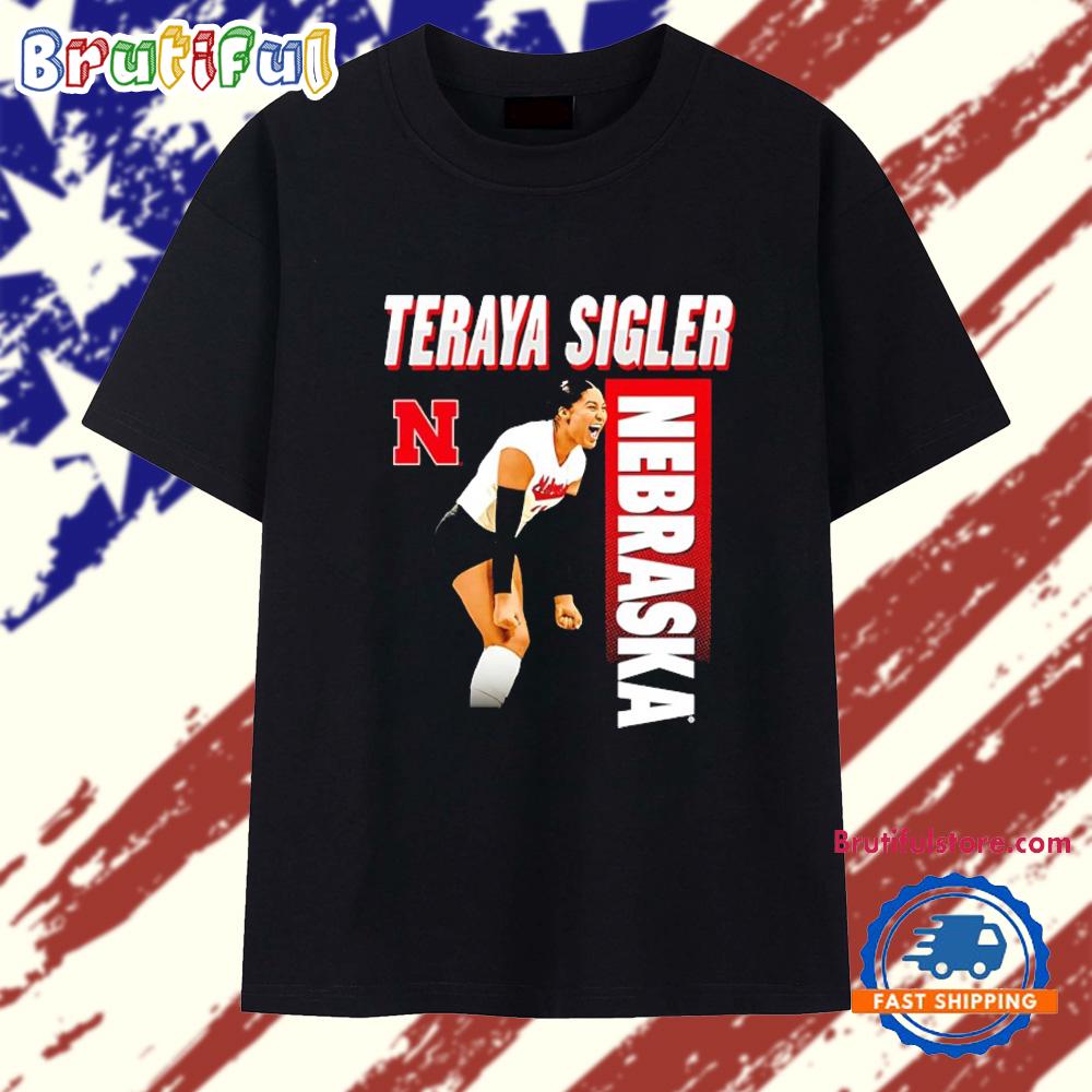 Teraya Sigler Nebraska Cornhuskers Illustrated T Shirt